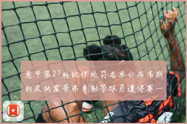 意甲第27轮纪律处罚名单公布韦斯利皮纳蒙蒂弗鲁勒等球员遭停赛一轮
